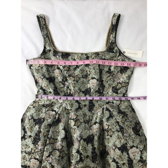 Anthropologie Maeve Sleeveless Fit Flare Midi Dress Square Neck Cocktail Holiday - Picture 15 of 16